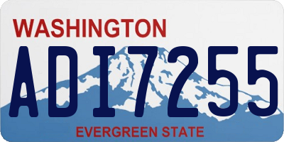 WA license plate ADI7255