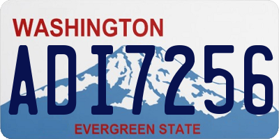 WA license plate ADI7256