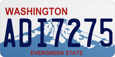 WA license plate ADI7275
