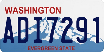 WA license plate ADI7291