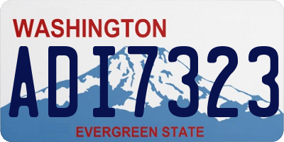 WA license plate ADI7323