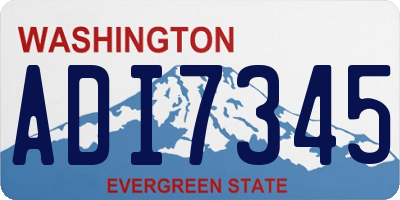 WA license plate ADI7345