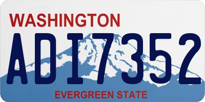 WA license plate ADI7352