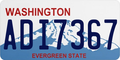WA license plate ADI7367