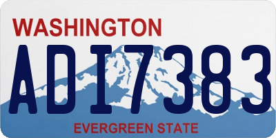 WA license plate ADI7383