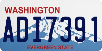 WA license plate ADI7391