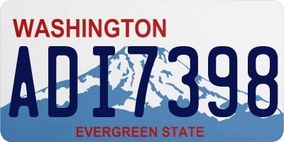 WA license plate ADI7398