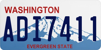 WA license plate ADI7411