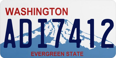 WA license plate ADI7412