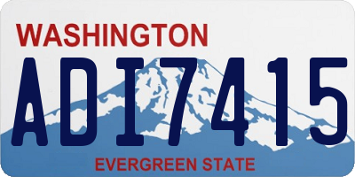 WA license plate ADI7415