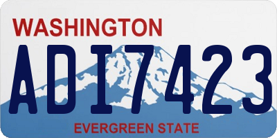 WA license plate ADI7423