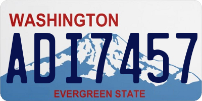 WA license plate ADI7457