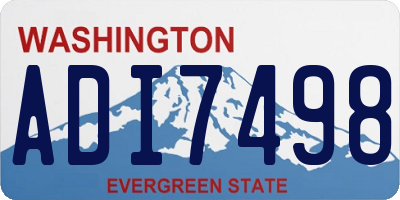 WA license plate ADI7498