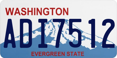 WA license plate ADI7512