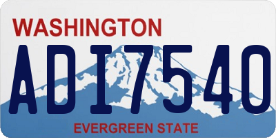 WA license plate ADI7540