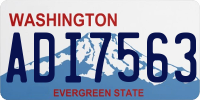 WA license plate ADI7563