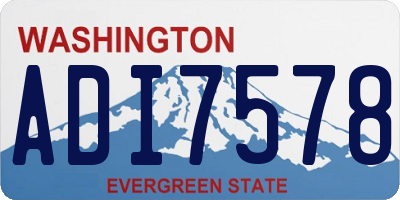 WA license plate ADI7578