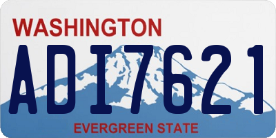 WA license plate ADI7621