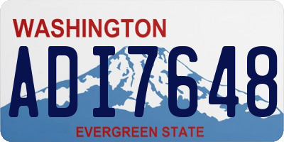 WA license plate ADI7648