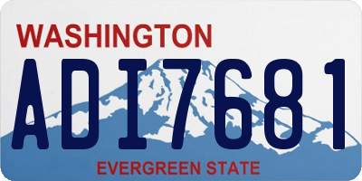 WA license plate ADI7681