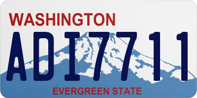 WA license plate ADI7711