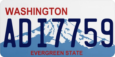 WA license plate ADI7759