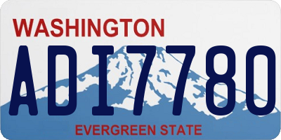 WA license plate ADI7780