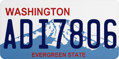 WA license plate ADI7806