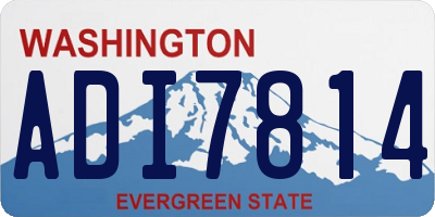 WA license plate ADI7814