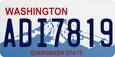 WA license plate ADI7819