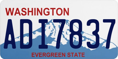 WA license plate ADI7837