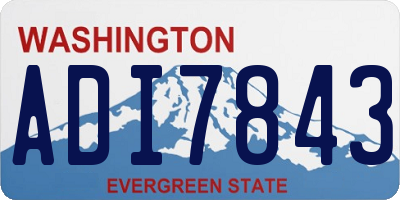 WA license plate ADI7843