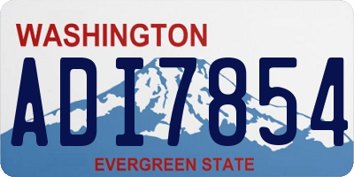 WA license plate ADI7854