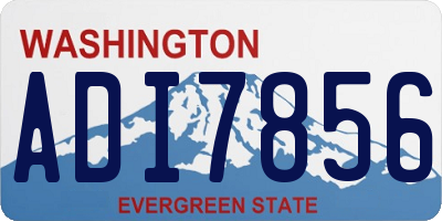 WA license plate ADI7856