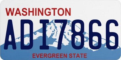 WA license plate ADI7866