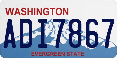 WA license plate ADI7867