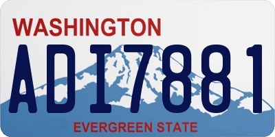 WA license plate ADI7881