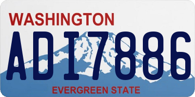 WA license plate ADI7886