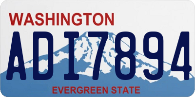 WA license plate ADI7894