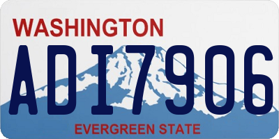 WA license plate ADI7906