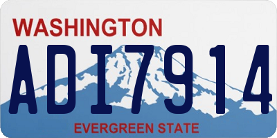 WA license plate ADI7914