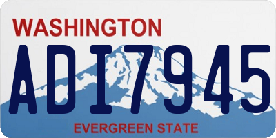 WA license plate ADI7945