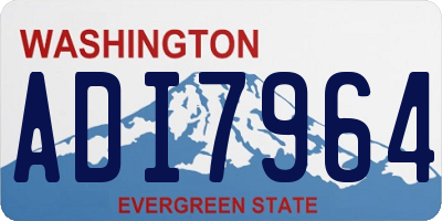 WA license plate ADI7964