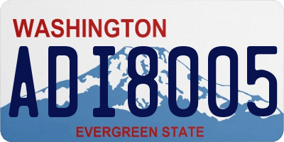 WA license plate ADI8005
