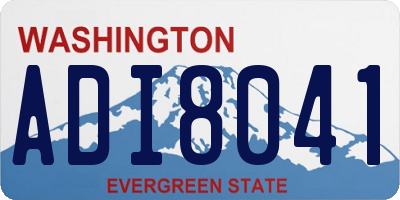 WA license plate ADI8041