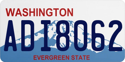 WA license plate ADI8062
