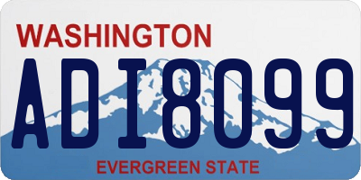 WA license plate ADI8099