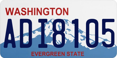 WA license plate ADI8105
