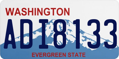 WA license plate ADI8133