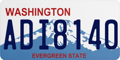 WA license plate ADI8140